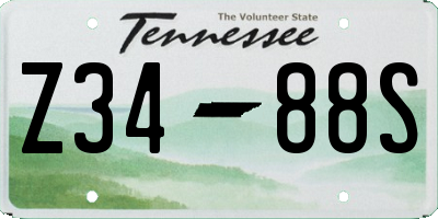 TN license plate Z3488S