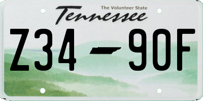 TN license plate Z3490F