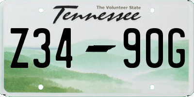 TN license plate Z3490G