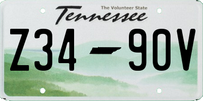 TN license plate Z3490V