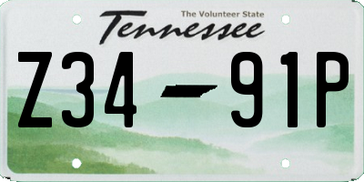 TN license plate Z3491P