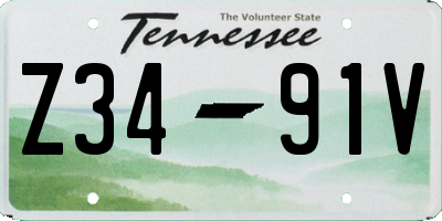 TN license plate Z3491V