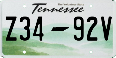 TN license plate Z3492V
