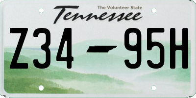 TN license plate Z3495H