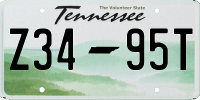 TN license plate Z3495T