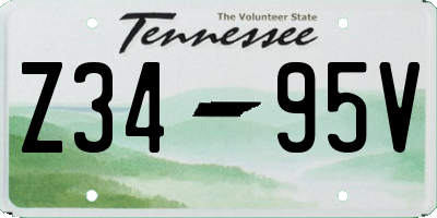 TN license plate Z3495V