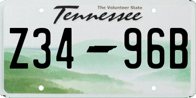 TN license plate Z3496B