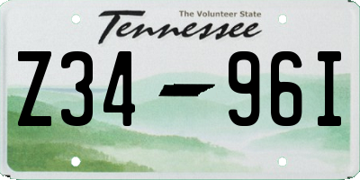 TN license plate Z3496I
