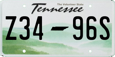 TN license plate Z3496S