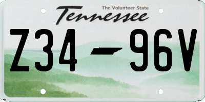 TN license plate Z3496V