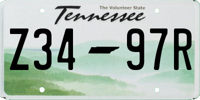 TN license plate Z3497R