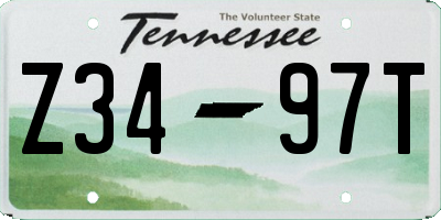 TN license plate Z3497T
