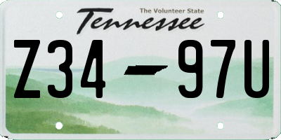 TN license plate Z3497U