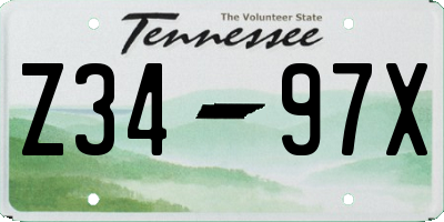 TN license plate Z3497X