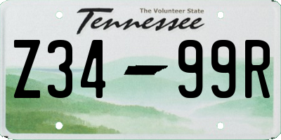 TN license plate Z3499R