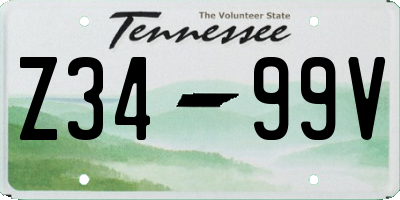 TN license plate Z3499V