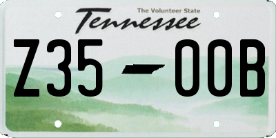 TN license plate Z3500B