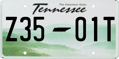TN license plate Z3501T