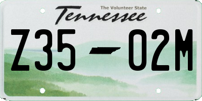 TN license plate Z3502M