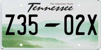 TN license plate Z3502X
