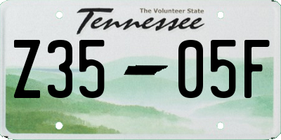 TN license plate Z3505F