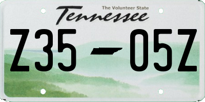 TN license plate Z3505Z