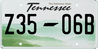 TN license plate Z3506B