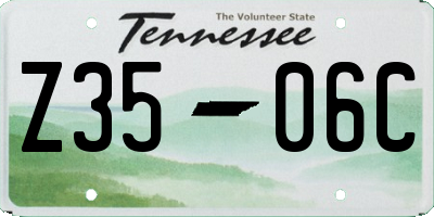 TN license plate Z3506C