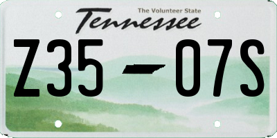 TN license plate Z3507S