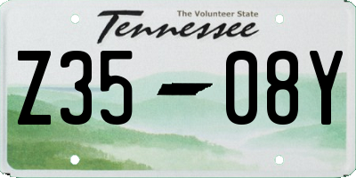 TN license plate Z3508Y