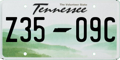 TN license plate Z3509C