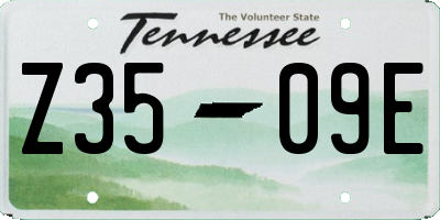 TN license plate Z3509E