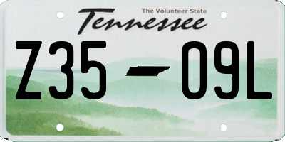 TN license plate Z3509L