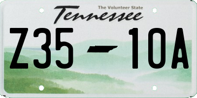 TN license plate Z3510A