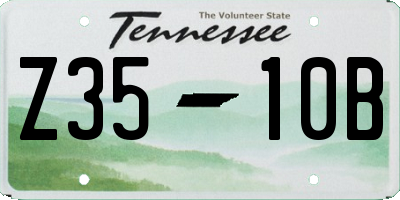 TN license plate Z3510B