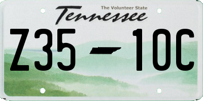 TN license plate Z3510C