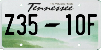 TN license plate Z3510F