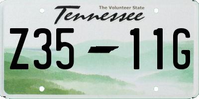 TN license plate Z3511G