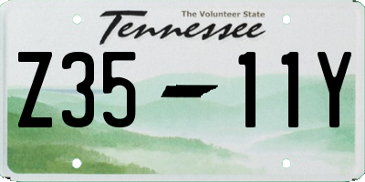 TN license plate Z3511Y