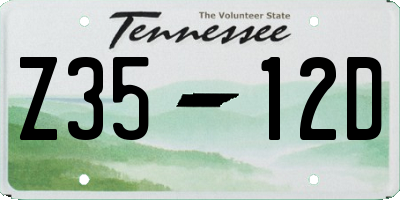 TN license plate Z3512D