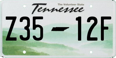 TN license plate Z3512F