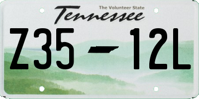 TN license plate Z3512L