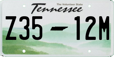 TN license plate Z3512M