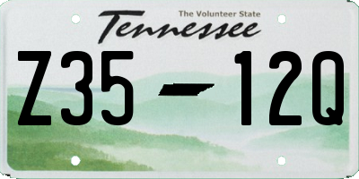 TN license plate Z3512Q