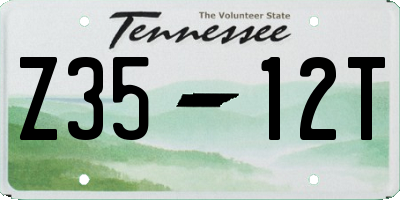 TN license plate Z3512T
