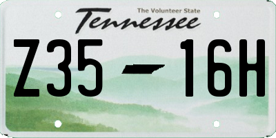 TN license plate Z3516H