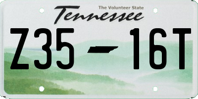 TN license plate Z3516T
