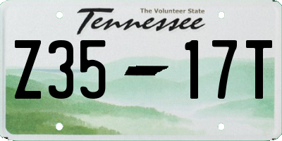 TN license plate Z3517T