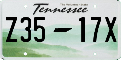 TN license plate Z3517X