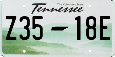 TN license plate Z3518E
